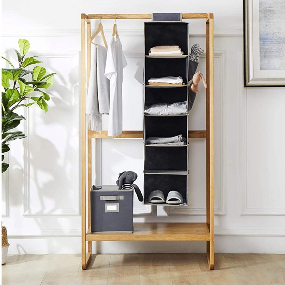 Hanging closet organizer-6 shelf